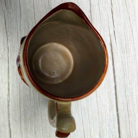 QUART-SIZE "DRINKING MAN" CERAMIC PITCHER / JUG - Picture 5 of 6